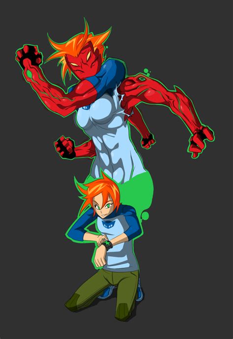 Gwen really likes alien's d ! Gwen X Fourarms(Ben 10.